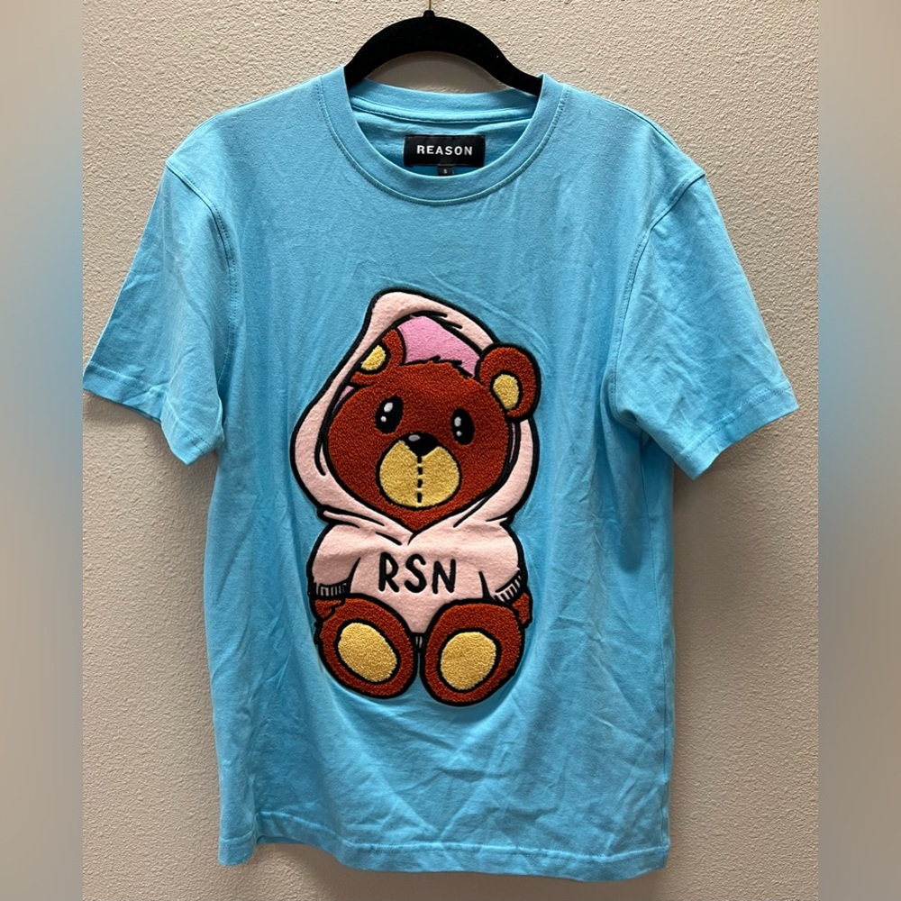 REASON - New With Tags - Small - Light Blue Tee with Black Label